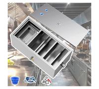 degrassatore sottolavello Trappola for grassi sottolavello in acciaio inox da 40, 50, 60 e 80 cm di lunghezza, filtrazione a 3 stadi con filtro a maglia fine rimovibile(31.5x15.7x15.7IN/80x40x40CM)