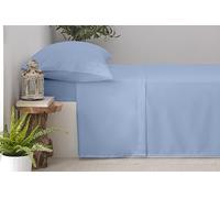Degrees home Premium - Set Lenzuola Matrimoniale 180x200 4 Pezzi - Lenzuolo con Angoli, Piatto, 2 Federe 80x50, Blu Chiaro