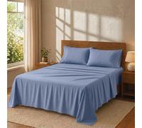 Degrees Home Premium - Set Lenzuola 4 Pezzi in Microfibra Spazzolata (140X190) - Lenzuolo con Angoli, Lenzuolo Piatto e 2 Federe 70X50 - Extra Morbido, Anti-Piega e Certificato Oeko-Tex