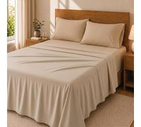 Degrees Home Premium - Set Lenzuola 4 Pezzi in Microfibra Spazzolata (200X200) - Lenzuolo con Angoli, Lenzuolo Piatto e 2 Federe 80X50 - Extra Morbido, Anti-Piega e Certificato Oeko-Tex