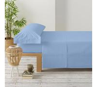 Degrees home Premium - Set Lenzuola Una Piazza e Mezza 105x190 3 Pezzi - Lenzuolo con Angoli, Piatto, 1 Federa 105x45, Blu