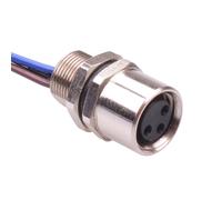 Degson Circolare M8 3 Vie Precablaggio Presa Femmina Posteriore IP67 3A
