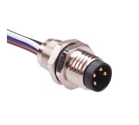 Degson Connettore Circolare M8 Maschio Ricettacolo Frontale 4 Vie IP67 3A, 4 Pin