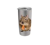 Degu mangiare una fetta di pizza Camicia Bicchiere termico in acciaio inox doppia parete