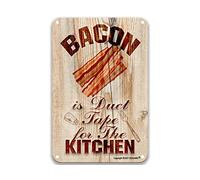 DEGUANG Bacon is Duct Tape for The Kitchen Vintage Garage Decor Tin Signs for Man Cave Party Tin Sign Metal 8X12