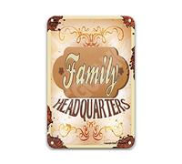 DEGUANG Targa in metallo vintage per la casa e la riunione di famiglia, in metallo, decorazione per il bagno, cinema, decorazione per feste, 20,3 x 30,5 cm