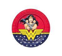 DEGUISE TOI 8 Piatti di Carta Wonder Woman da 23 cm - Multicolore