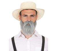 DEGUISE TOI Baffi e Barba Grigia da Adulto - Argento - Taglia Unica