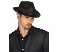 DEGUISE TOI Cappello Borsalino Nero per Adulti - Nero - Taglia Unica
