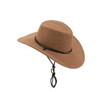 DEGUISE TOI Cappello da Cowboy Scamosciato Marrone per Adulto - Marrone - Taglia Unica