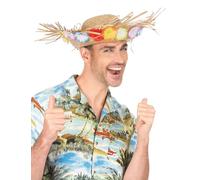 DEGUISE TOI Cappello di Paglia Hawaii - Multicolore - Taglia Unica