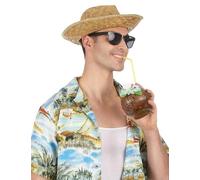 DEGUISE TOI Cappello Panama in Paglia Adulto - Nero - Taglia Unica