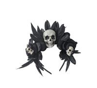 DEGUISE TOI - Cerchietto rosa nero e teschi - [Cerchio/Cerchio/Diadema/Corona/Tiares/Velo