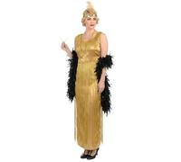 DEGUISE TOI Costume charleston dorato a frange per donna - Oro - M
