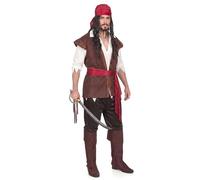 DEGUISE TOI Costume classico da pirata uomo - Marrone - S