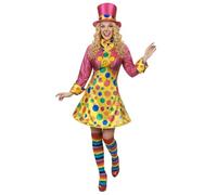 DEGUISE TOI Costume clown donna con cappello rosa - Multicolore - M/L