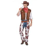DEGUISE TOI Costume cowboy con gambali da uomo - Marrone - M