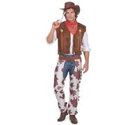 Deguisetoi Costume da cowboy con gambali da uomo – Marrone – XL