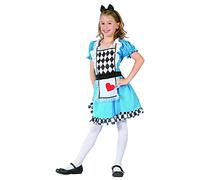 DEGUISE TOI Costume da bambina di cuori - Blu - M 7-9 anni (120-130 cm)