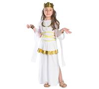 DEGUISE TOI Costume da dea greca per bambina - Grigio, bianco - S 4-6 anni (110-120 cm)
