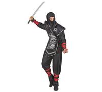 DEGUISE TOI Costume da Ninja con Dragone per Uomo - Nero - Taglia Unica
