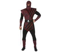 DEGUISE TOI Costume da ninja nero e rosso per uomo - Rosso - XL