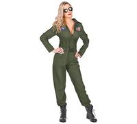 DEGUISE TOI Costume da pilota d'aviazione per donna - Verde - XS