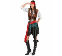 DEGUISE TOI Costume da pirata per donna - Marrone - XL