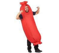 DEGUISE TOI Costume da wurstel per adulto - Rosso - Taglia Unica
