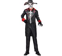 Deguisetoi Costume Dia de los Muertos uomo con cappello – Nero – M