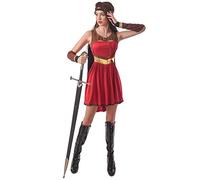DEGUISE TOI Costume guerriera medievale rossa donna - Rosso - L