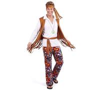Deguisetoi Costume hippie da uomo - Multicolore - XL