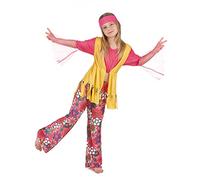 DEGUISE TOI Costume hippie multicolore ragazza - Rosa - M 7-9 anni (120-130 cm)