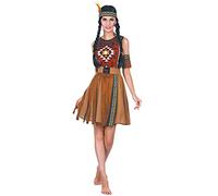 DEGUISE TOI Costume indiana a frange marroni per donna - Marrone - S