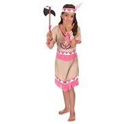 DEGUISE TOI Costume indiana bianca e rosa per bambina - Rosa - S 4-6 anni (110-120 cm)