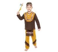 DEGUISE TOI Costume indiano cacciatore bambino - Marrone - M 7-9 anni (120-130 cm)