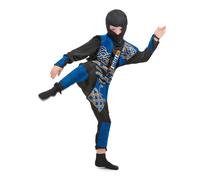 DEGUISE TOI Costume ninja blu e oro per bambino - Blu - L 10-12 anni (130-140 cm)
