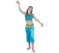 DEGUISE TOI Costume odalisca azzurro bambina - Blu - L 10-12 anni (130-140 cm)