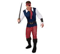 DEGUISE TOI Costume pirati a righe rosse e nere uomo - Multicolore - XL