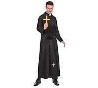 DEGUISE TOI Costume prete con Croce Bianca Uomo - Nero - M