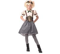 DEGUISE TOI Costume Steampunk bambina - Argento - L 10-12 anni (130-140 cm)