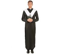 DEGUISE TOI Costume Tunica da prete per Uomo - Nero - Taglia Unica