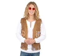 DEGUISE TOI - Gilet hippie da uomo, XL