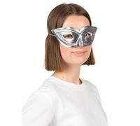 DEGUISE TOI - Lupo argento lucido adulto - 1 Lupo - Taglia unica - Argento/Grigio - Maschere - Plastica - - - Carnevale