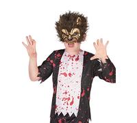 DEGUISE TOI Maschera in lattice lupo mannaro per bambino - Marrone - Taglia Unica