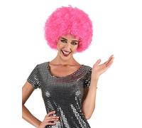 DEGUISE TOI Parrucca Afro/Disco/Clown Rosa Confort Adulto - Multicolore - Taglia Unica