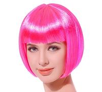 DEGUISE TOI Parrucca Corta Rosa Fluo Donna - Rosa - Taglia Unica