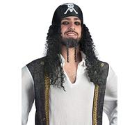 DEGUISE TOI Parrucca da Pirata Capelli Ricci - Nero - Taglia Unica