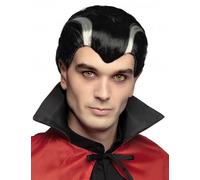 DEGUISE TOI Parrucca Vampiro Nera e Bianca Uomo - Nero - Taglia Unica