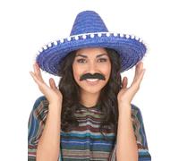 DEGUISE TOI Sombrero Messicano Blu per Adulto - Blu - Taglia Unica